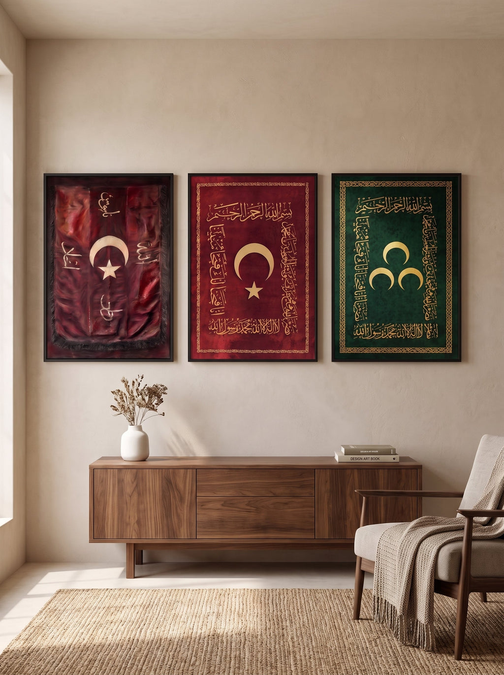 3'Lü Sancak Tablo Seti
