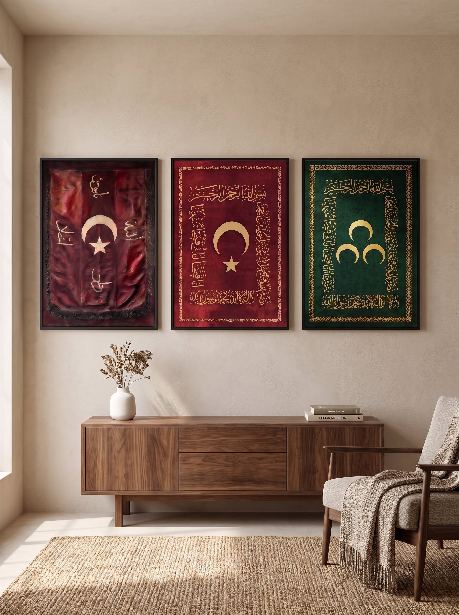 3'Lü Sancak Tablo Seti