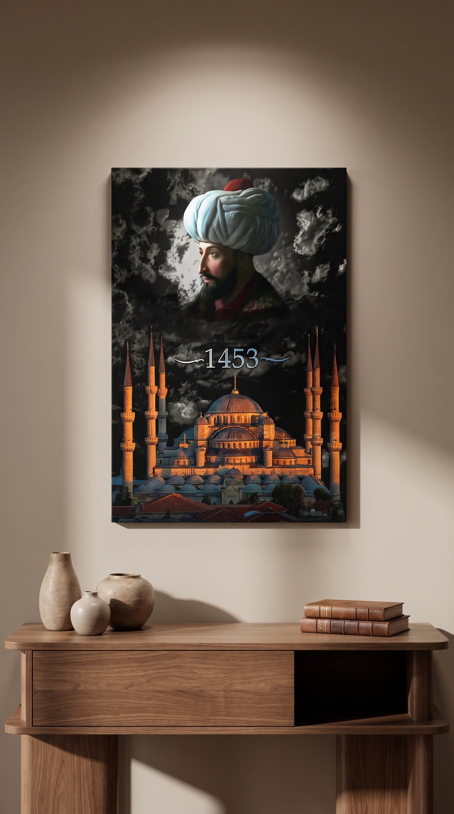Fatih Sultan Mehmet Ayasofya Tuval Tablo