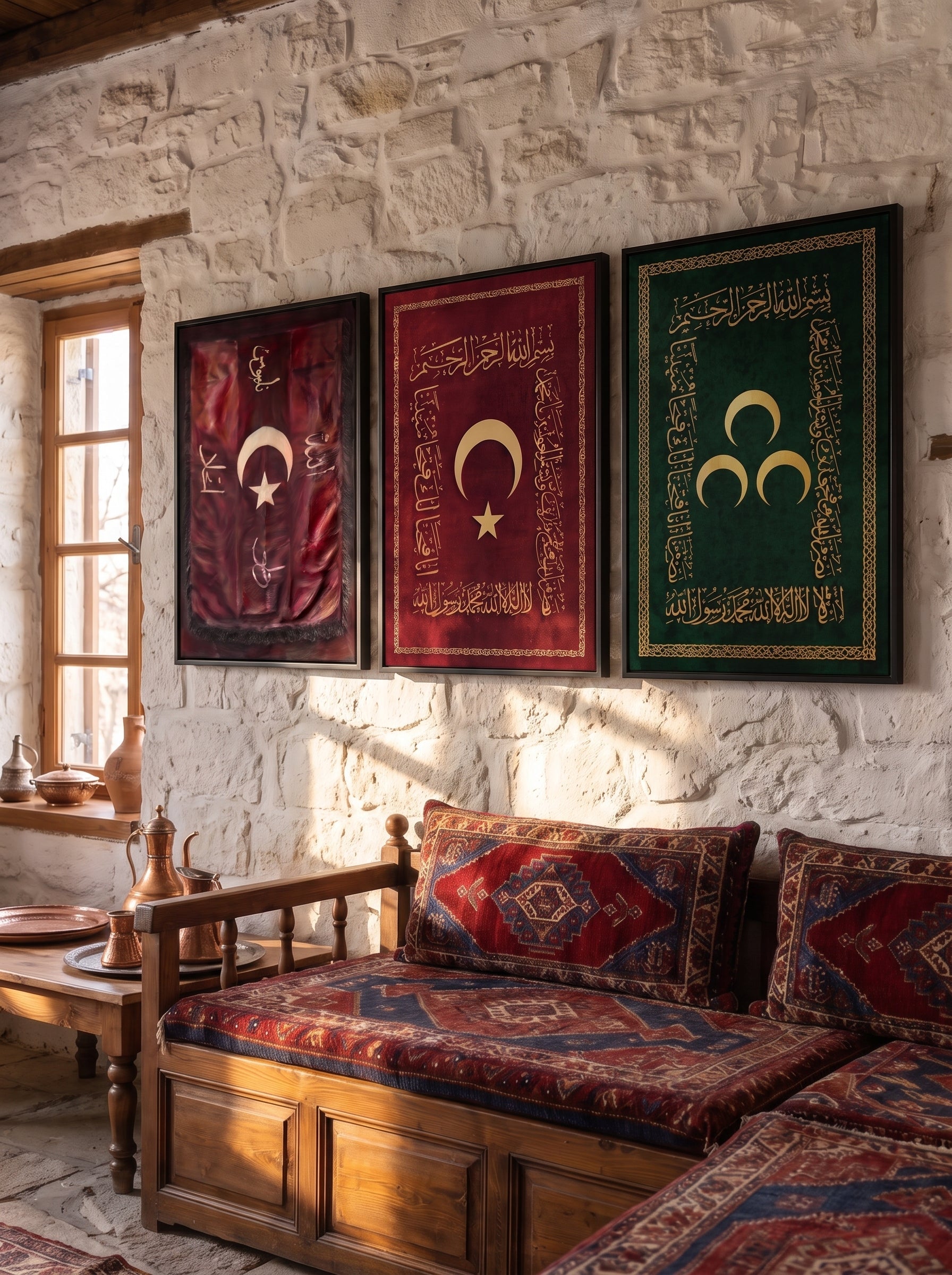 3'Lü Sancak Tablo Seti