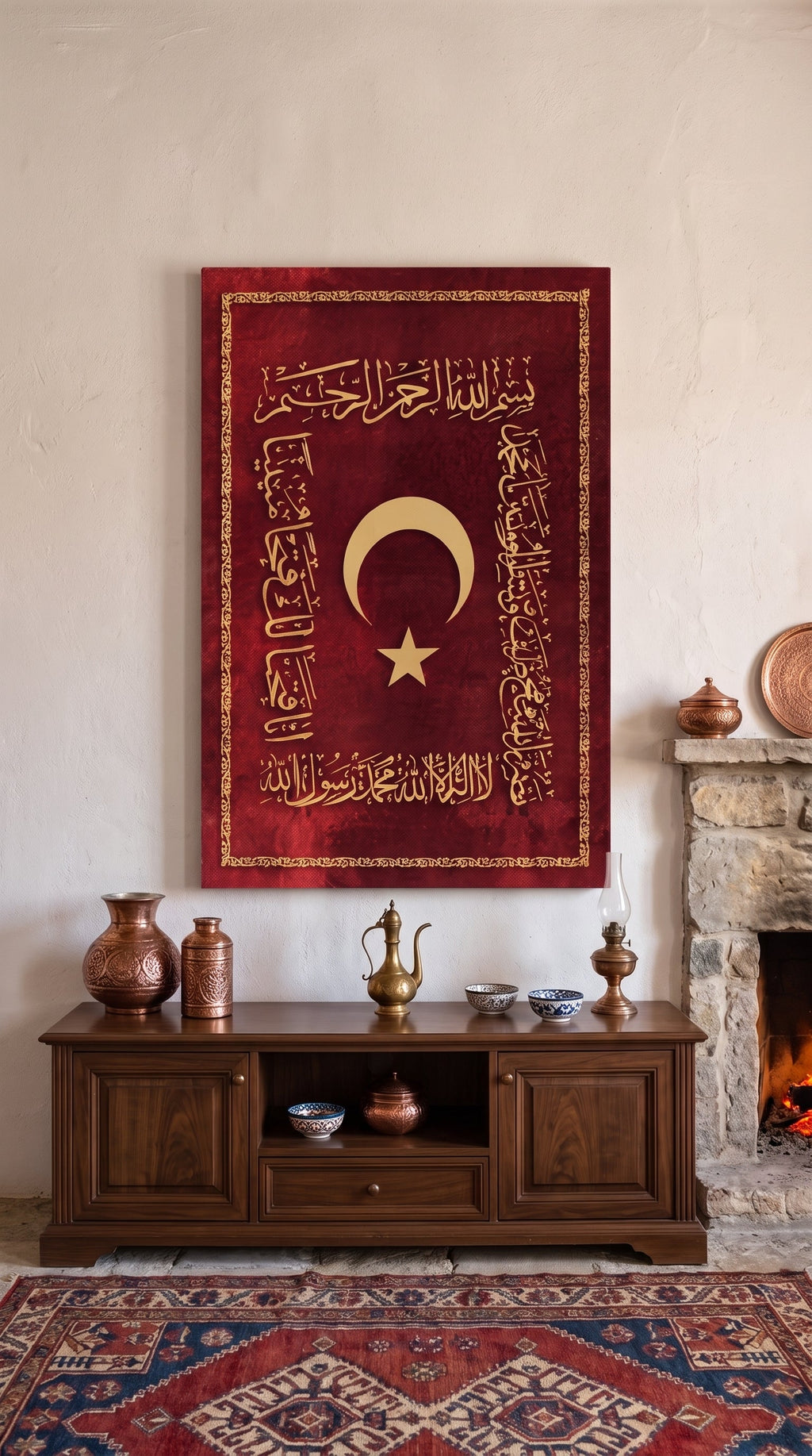 Osmanlı Sancağı Tuval Tablo