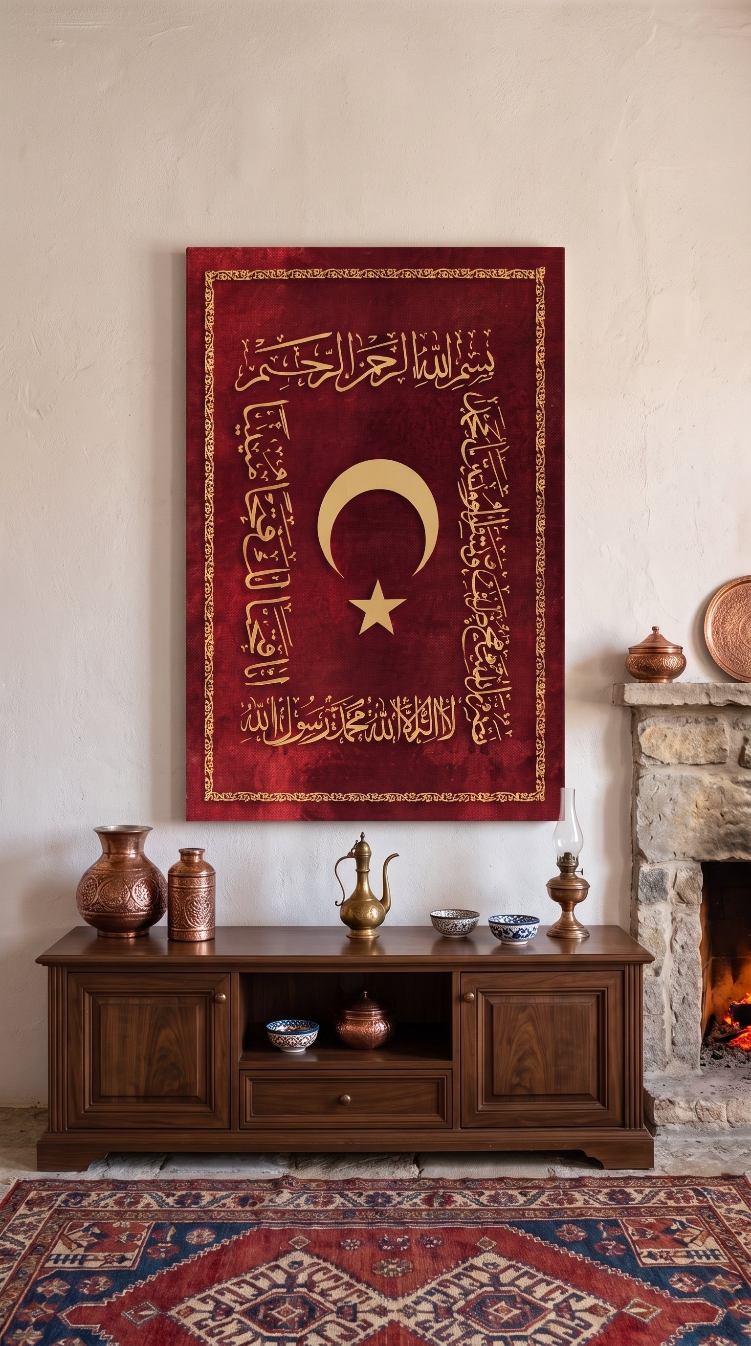 Osmanlı Sancağı Tuval Tablo